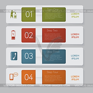 Infographic. Design number banners template - vector EPS clipart