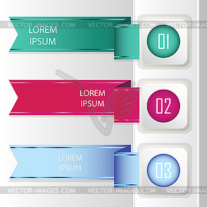 Colorful banner ribbon. Element for infographic - vector image
