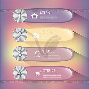 Set of billets. Infographic design - stock vector clipart