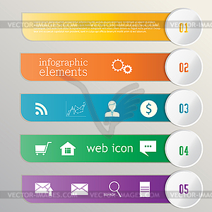 Баннер ленты. Элемент инфографики. Веб-иконы - рисунок в векторном формате