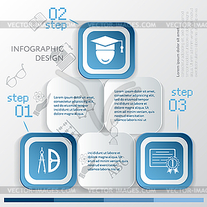 Education infographic template - vector image