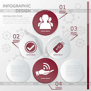 Social media infographic template - vector clip art