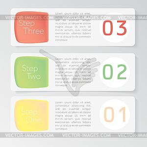 Design number banners template graphic or website - vector image