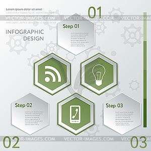 Design number banners template graphic or website - vector clip art