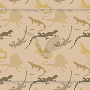 Seamless pattern with lizards - vector image