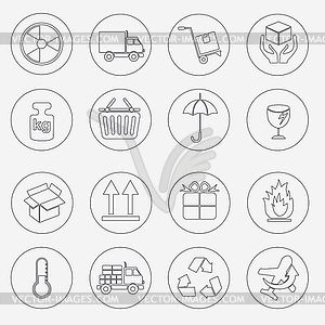 Logistic and packing icon - vector image