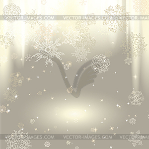 New year background with snowflakes - vector clipart