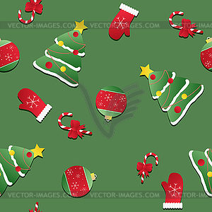 Бесшовные Рождество. текстура с красным - векторизованный клипарт