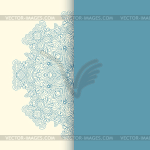 Circle lace hand-drawn abstract background. Ornamen - vector clip art