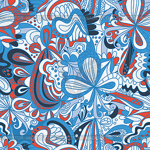 Abstract seamless hand-drawn pattern - vector image