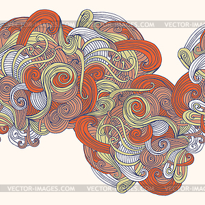 Abstract seamless hand-drawn wave pattern - vector clipart