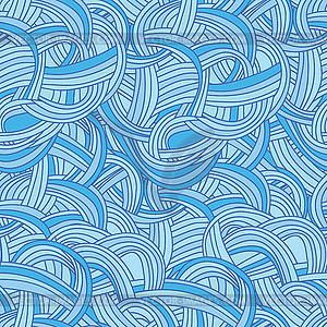 Abstract seamless hand-drawn pattern. See waves - vector image