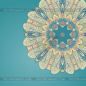 Ornamental round lace pattern - vector clipart