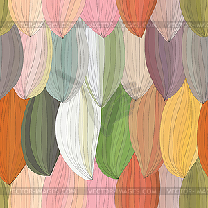 Abstract petals with contour pattern - vector clipart