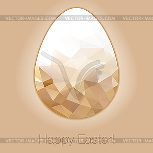 Easter egg in style of crystal for Easter - color vector clipart