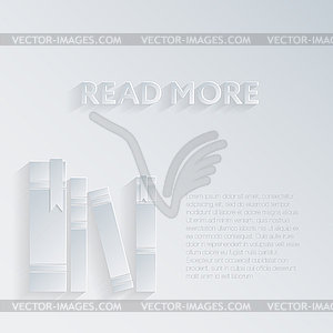 With shadow. spines of books - vector clip art