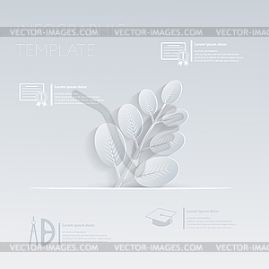 , branch with leaves. template graphic or website - royalty-free vector image