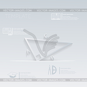 , triangle math. template graphic or website layout - vector clip art