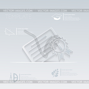 , diploma for first place. template graphic or - vector image