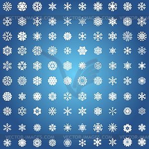 Snowflake icon. Winter theme. Winter snowflakes of - vector clipart