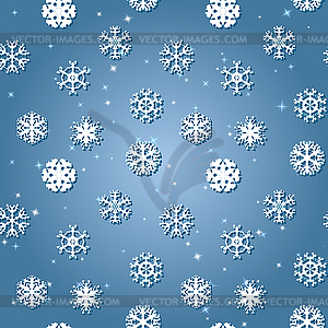 Snowflakes Winter seamless texture, endless pattern - vector image