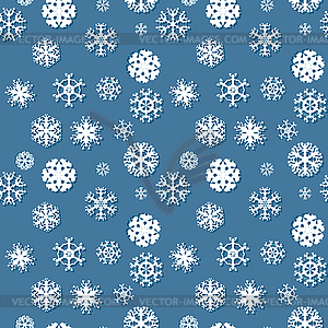 Snowflakes Winter seamless texture, endless pattern - vector clipart