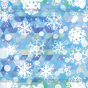 Snowflakes Winter seamless texture, endless pattern - vector image
