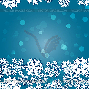 Snowflakes Winter seamless border, seamless texture - vector EPS clipart