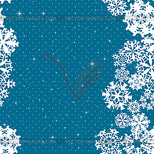 Snowflakes Winter seamless border, seamless texture - vector image