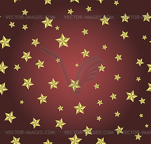 Red background with gold stars - vector clipart