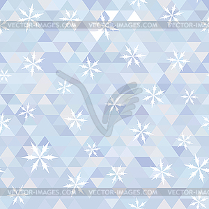 Triangle and snowflake - vector image