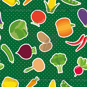 Vegetable seamless pattern. vegetables - vector image