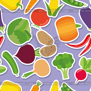 Vegetable seamless pattern. vegetables - vector clipart