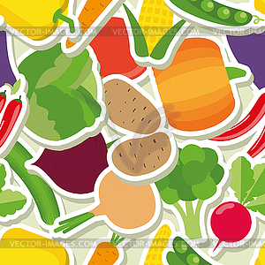 Vegetable seamless pattern. vegetables - vector clip art