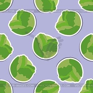 Cabbage pattern. Seamless texture - vector clip art