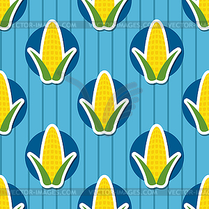 Corn pattern. Seamless texture - vector image