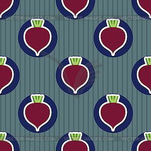 Beet pattern. Seamless texture with beetroot - vector clipart