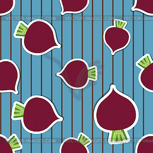 Beet pattern. Seamless texture with beetroot - vector clipart / vector image