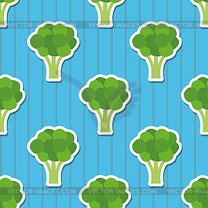 Broccoli pattern. Seamless texture - vector clip art