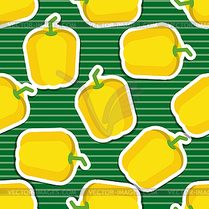 Paprika pattern. Seamless texture with ripe sweet - vector image