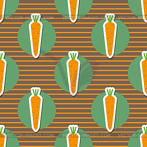 Carrot pattern. Seamless texture with ripe carrots - vector clip art