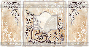 Wedding invitation cards - vector image