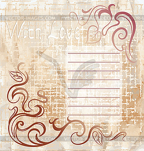 Vintage postal is to Valentin`s day - vector clip art