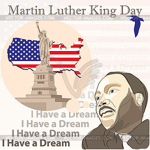 Martin Luther King Day - vector clipart