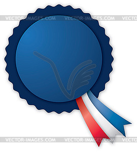 Blue small blank rosette - vector clipart