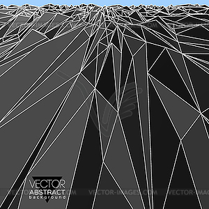 Geometric texture in perspective. Vector illustration. - vector clipart