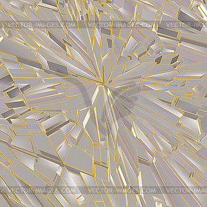 Broken glass. vector polygon background - color vector clipart