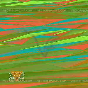 Bright geometrical background in vector. Green, orange - vector image