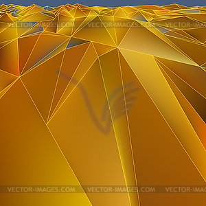 Goldenrod abstract landscape. Vector background. - vector image
