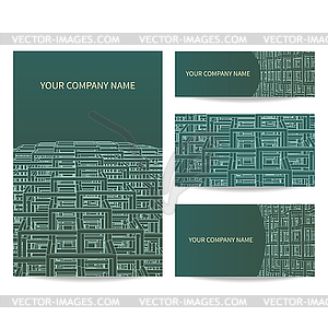 Set of business card and invitation card templates. - vector image